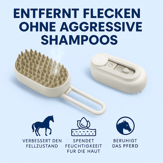 EquiMist™ — Dampfbürste für Pferde